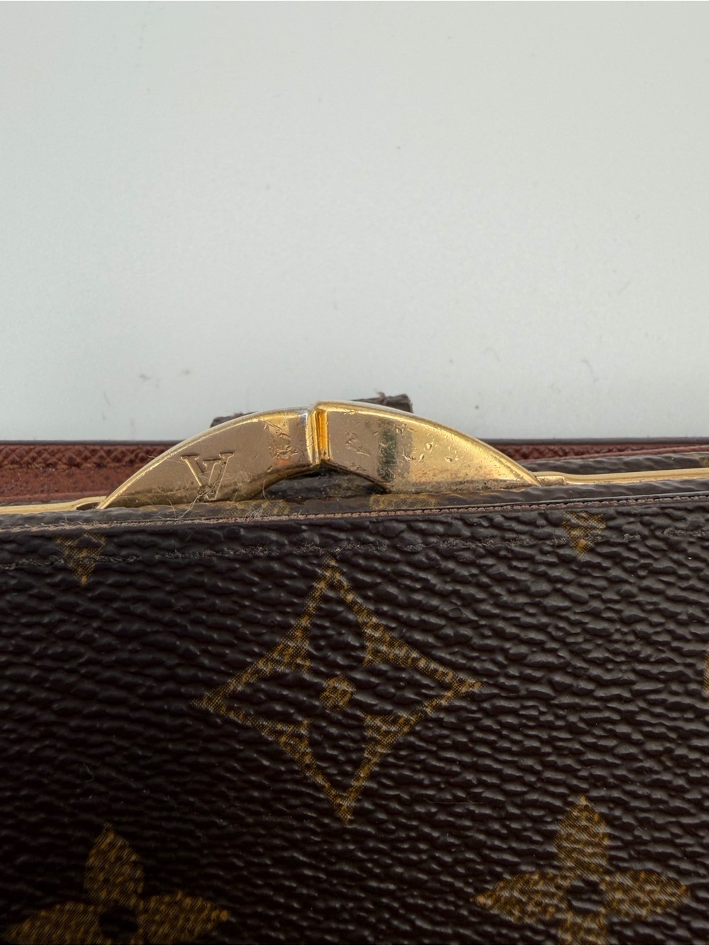 Louis Vuitton Monogram Viennois Kiss-Lock Wallet Monogram Canvas CA0041 Vintage - Picture 5 of 14